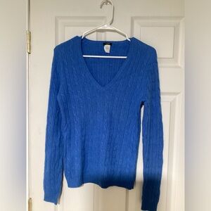 J. Crew Royal Blue V-Neck Sweater